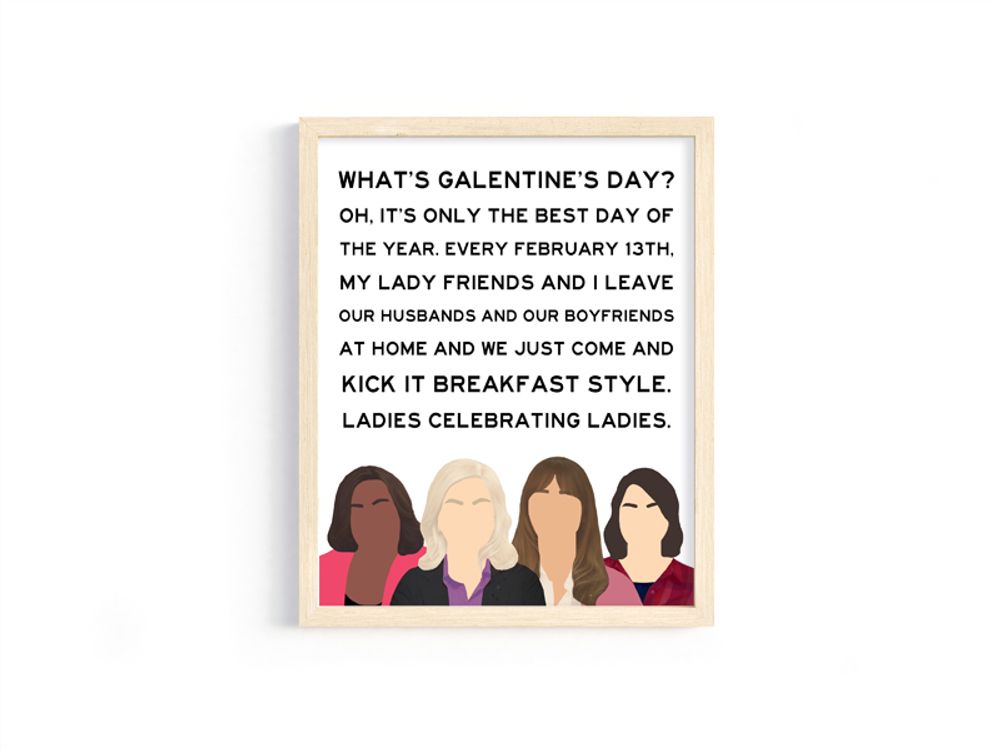 Parks and Rec Galentine's Day 8x10 Digital Download