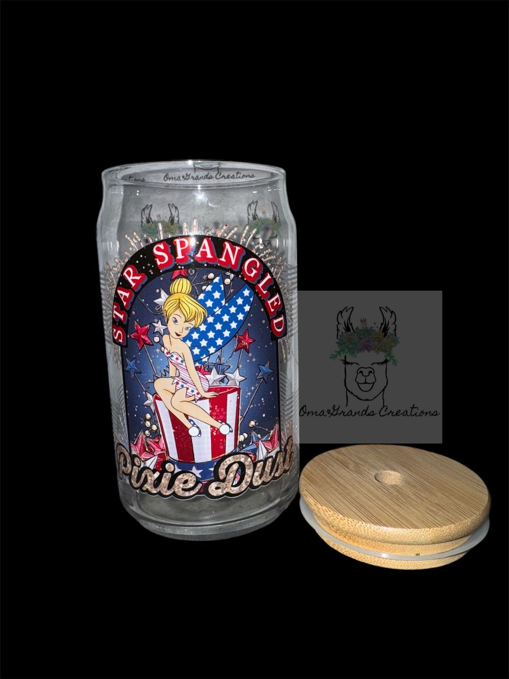 Star Spangled-Glass Can 