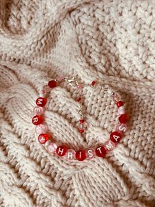pattern 2 variant of the Pink Peppermint Merry Christmas Friendship Bracelet 