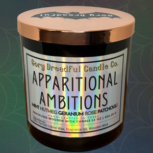 Wooden Wick Candle by Gory Dreadful Candle Co