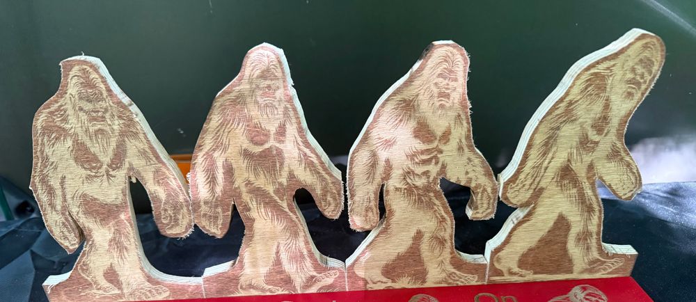 4 standing Sasquatch