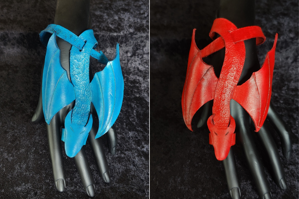 Handmade Leather Dragon Hand Harness