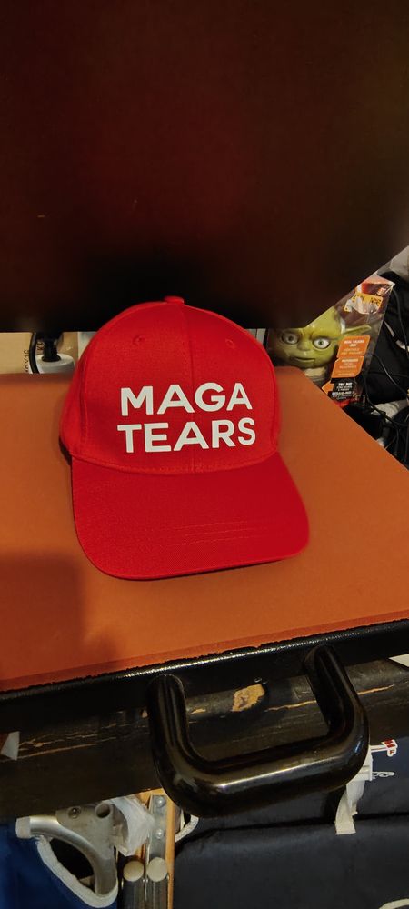 MAGA tears snapback trucker hat 