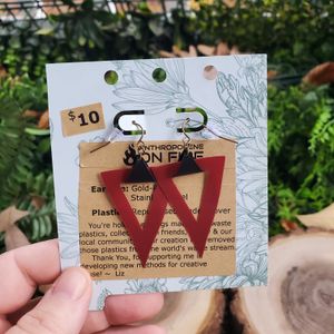 Red Triangle with Black Tab