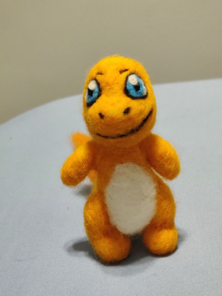 Needle felt Charmander 