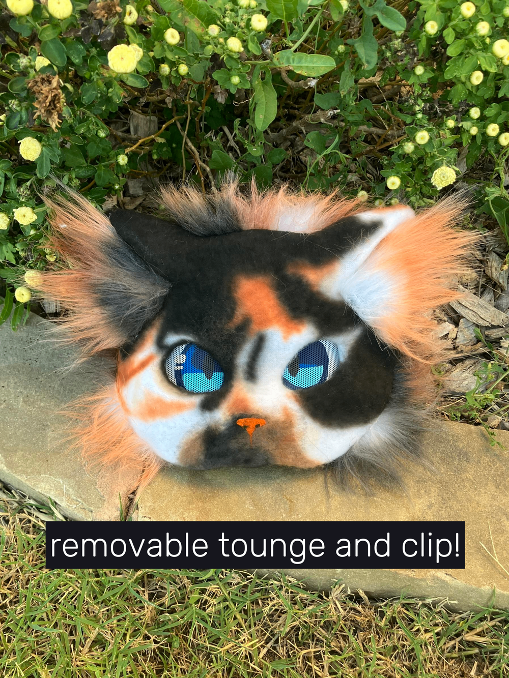 Furry/therian Cat Mask: Autumn Calico Cat