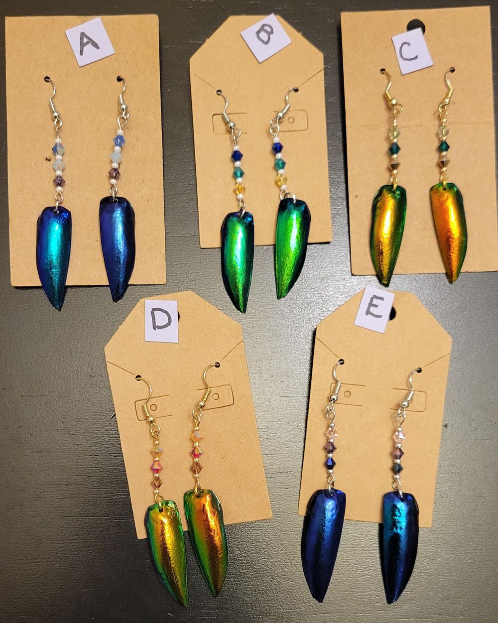 Earrings - Jewel Beetle Elytra