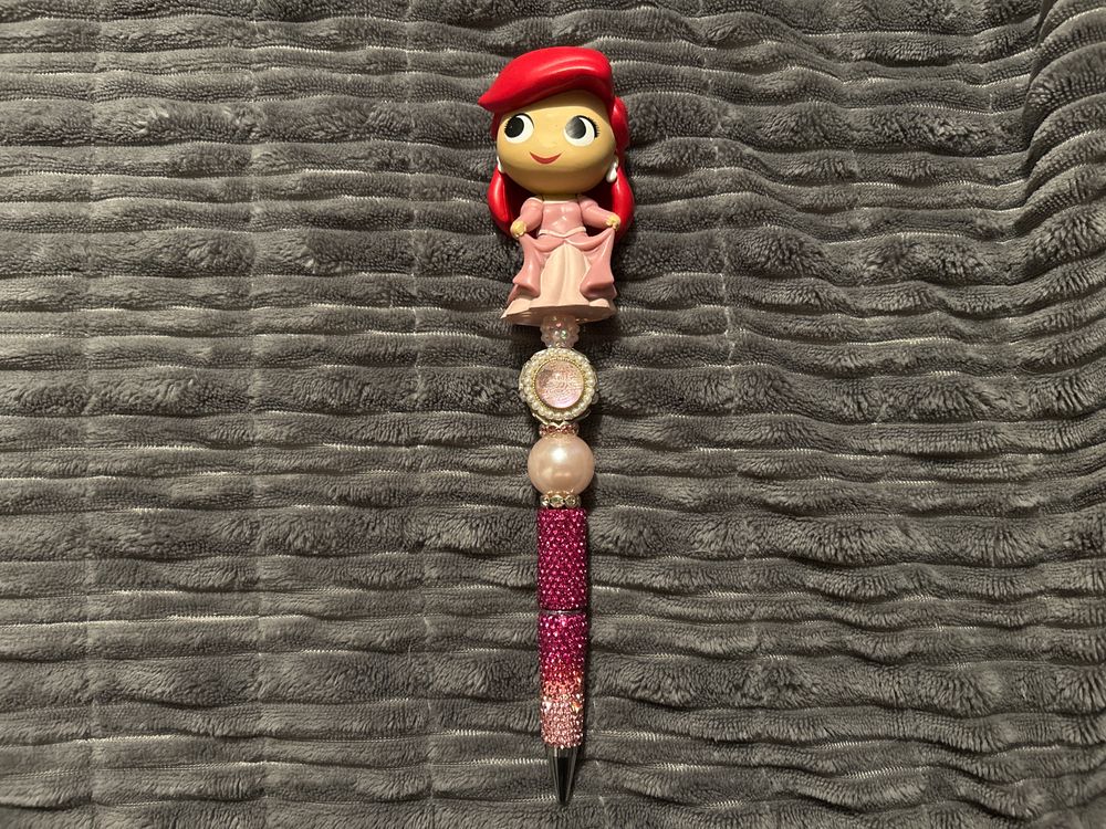 Pink Princess beadable pen