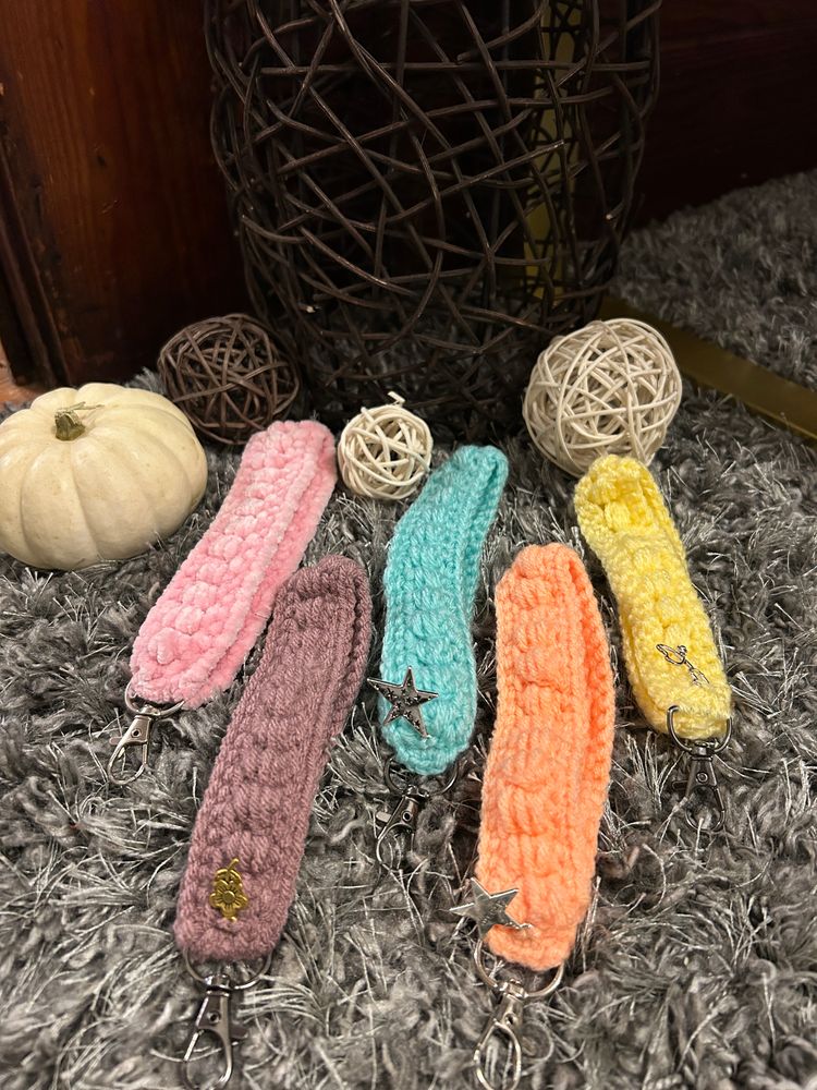 Crochet Wristlet Strap Keychain | Wrist strap accessory🗝️
