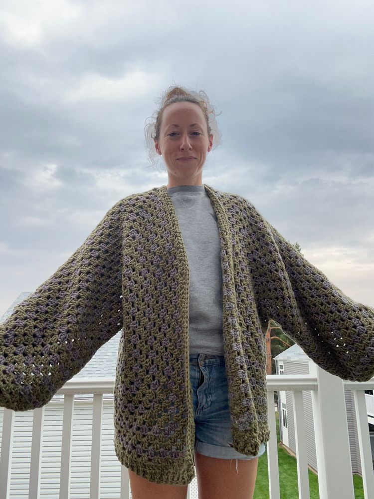 Oversized Crochet Cardigan 