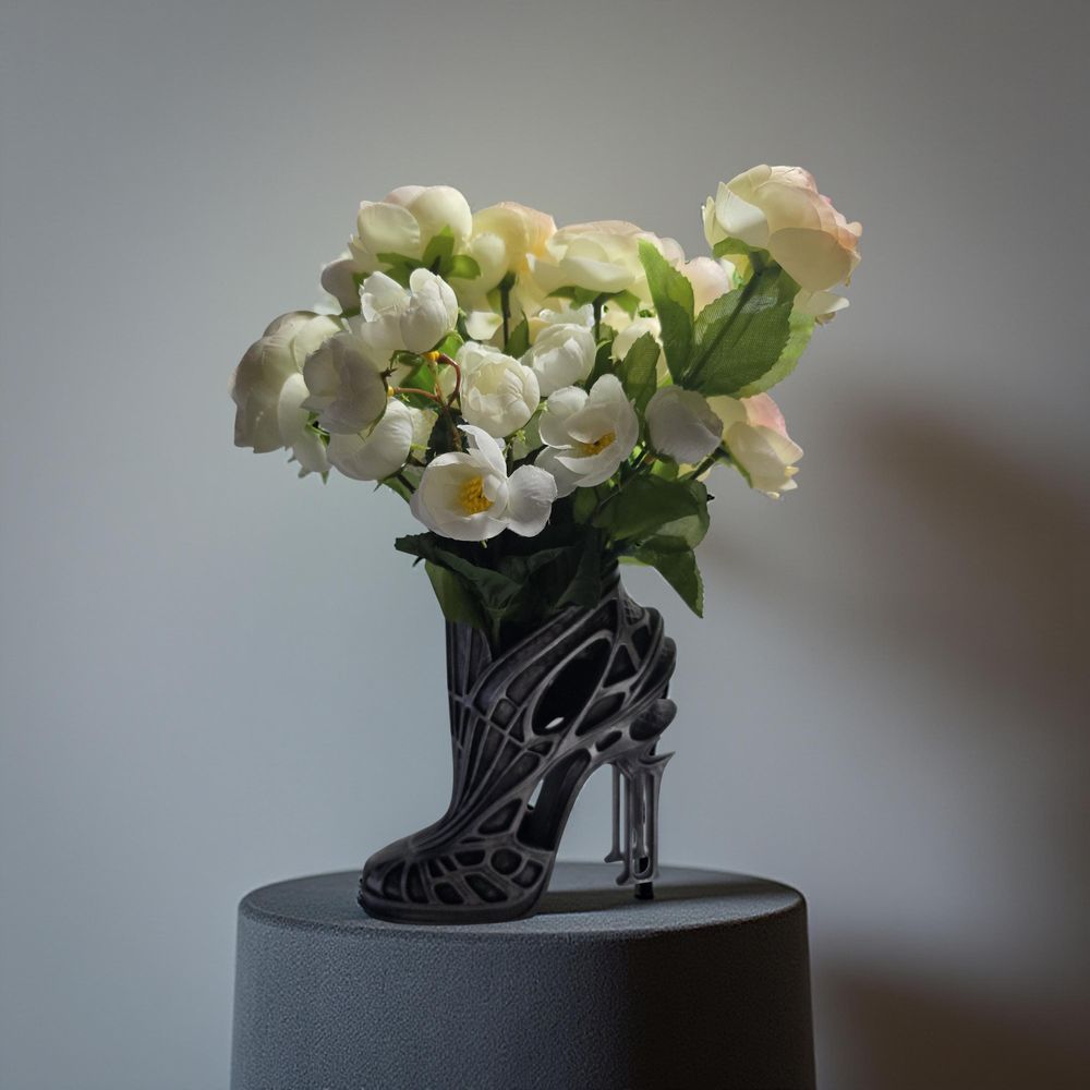 Artistic High-Heel Shoe Vase | 3D Printed PLA Filament | Fut...