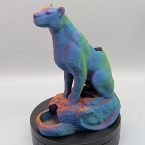 The opposite side, showing the rest of the filament color change.