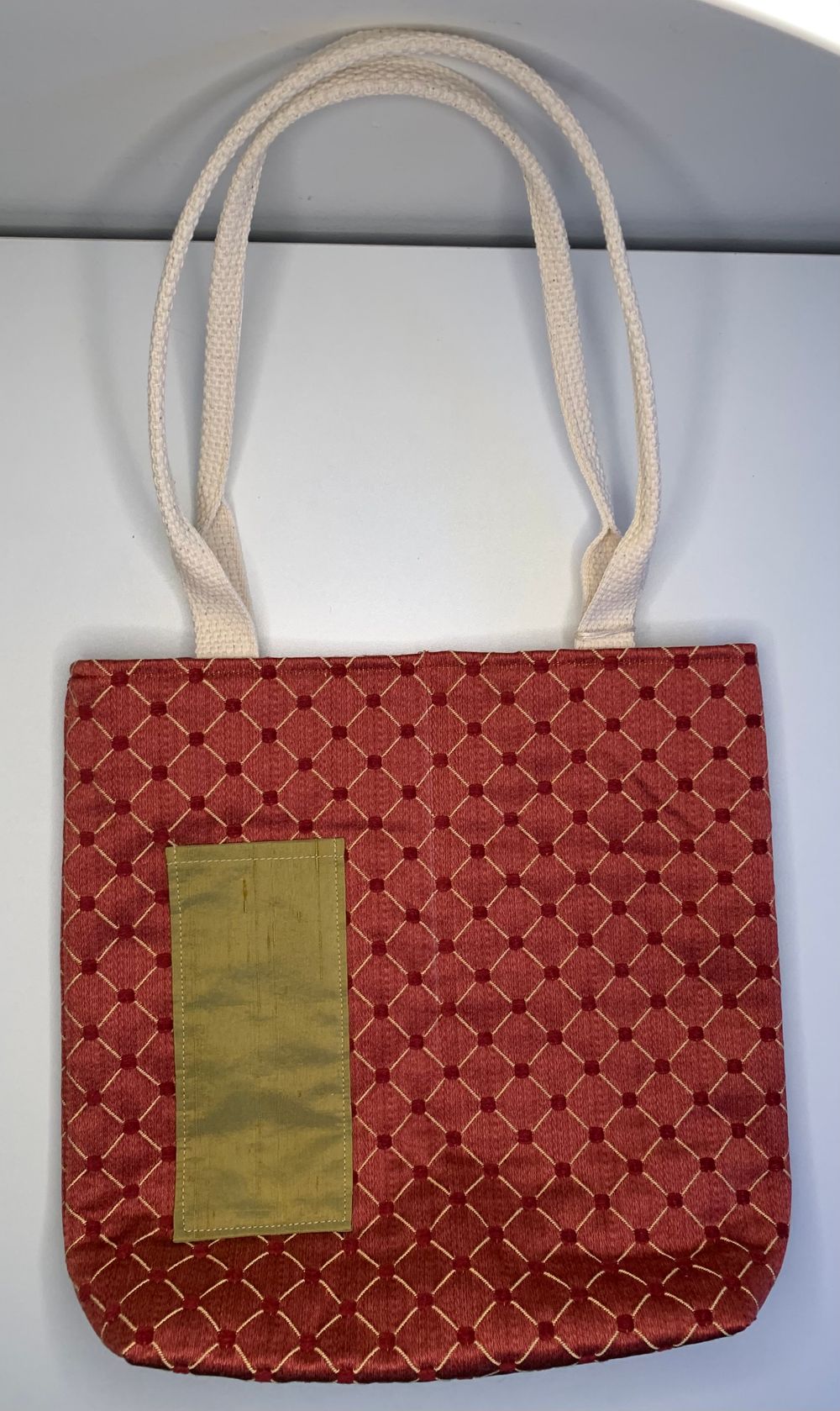 Red Dotted 2 Bottle Wine Tote Bag