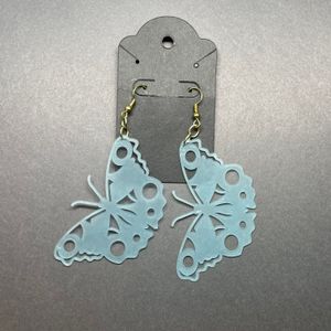 Butterfly with gold-tone hooks