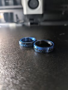 Cobalt and Black set: metallic blue on black and black on metallic blue