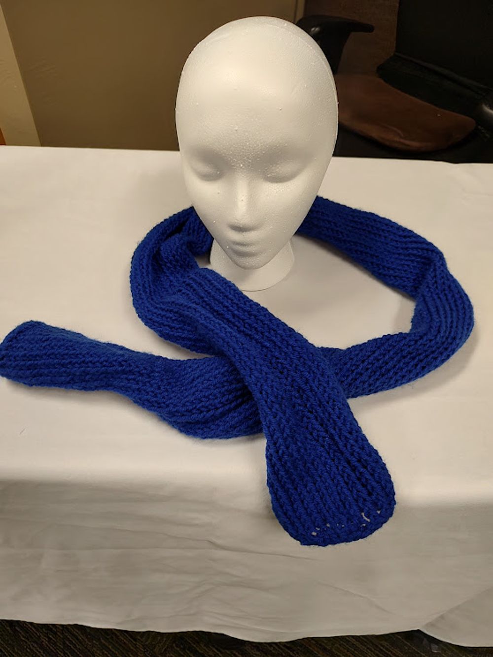 Handmade Royal Blue Tube Scarf