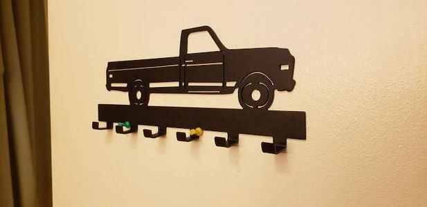 chevy cst 10 key holder leash rack plasma cut steel - Martin Metalworks