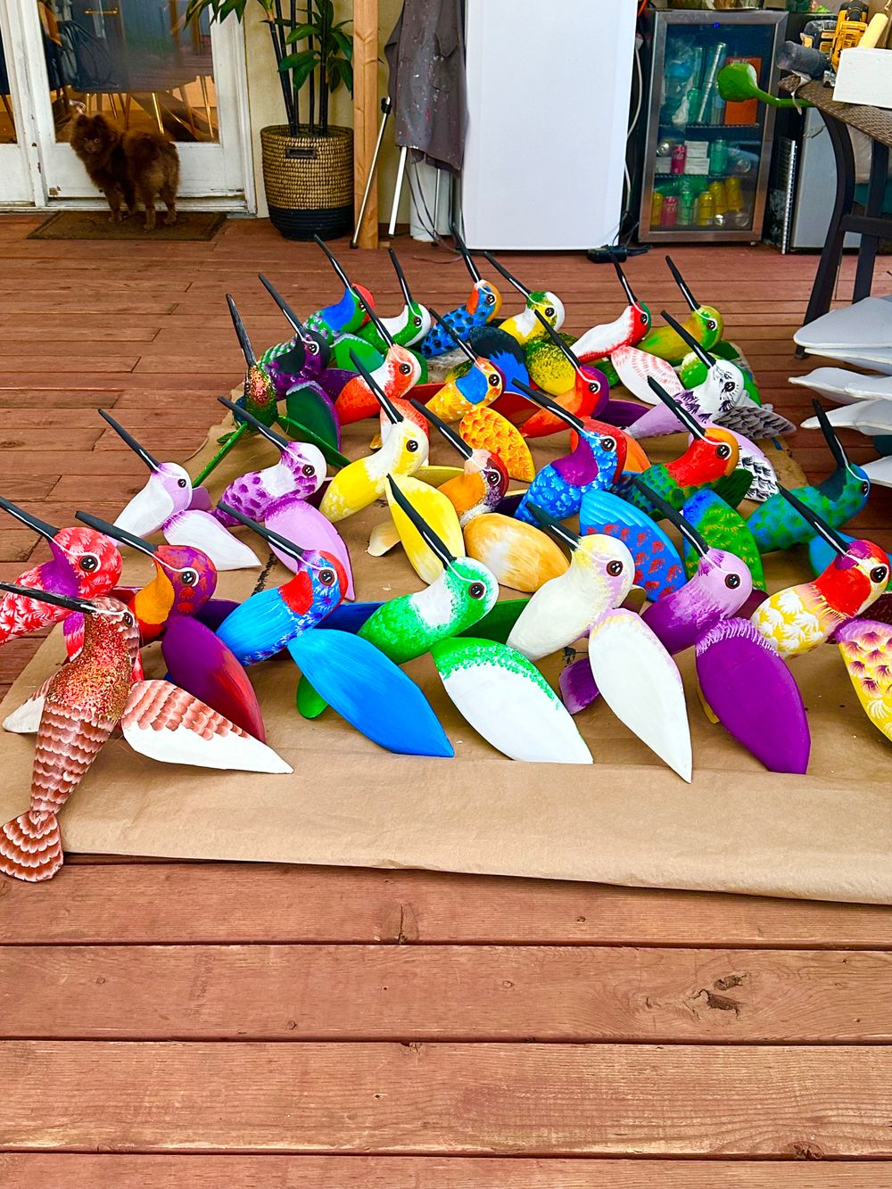 Hummingbird sculpture 