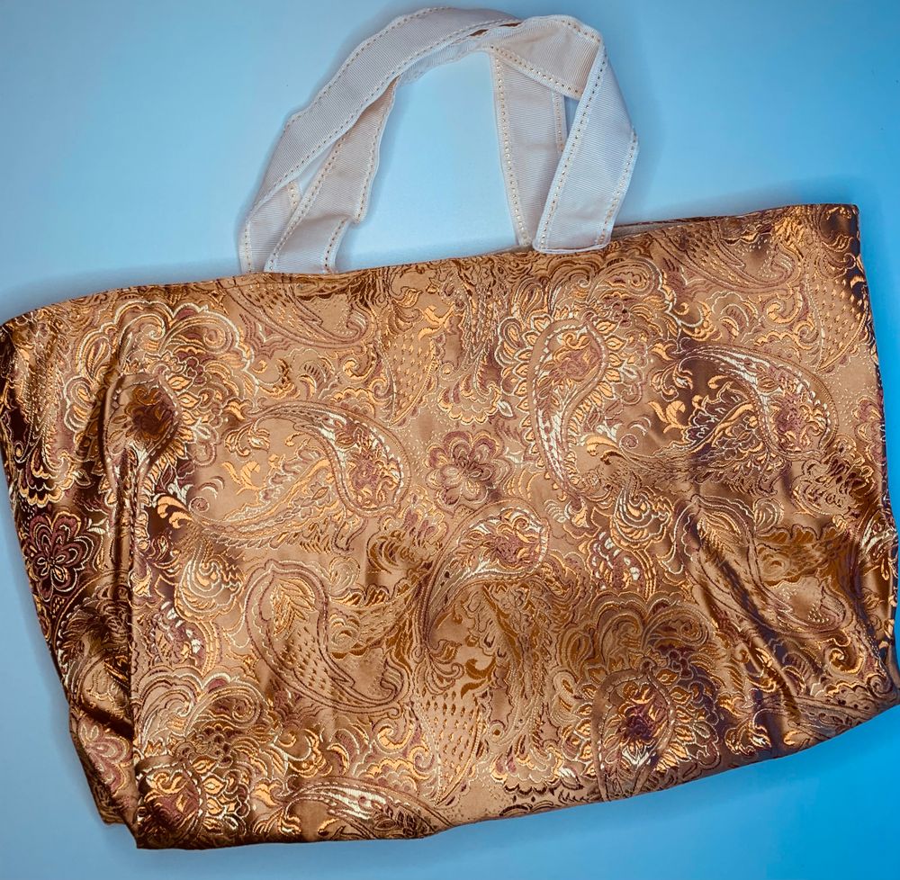 Golden Paisley Medium Tote Bag