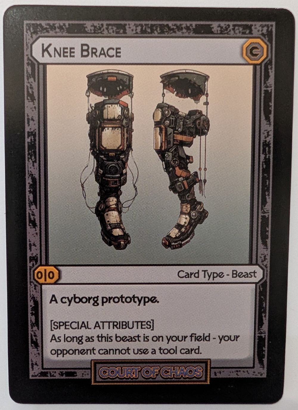 Knee Brace - Divorced Dads Court of Chaos Deck Card