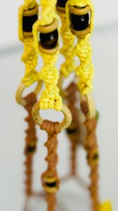 Yellow and brown. Tiger eye. 