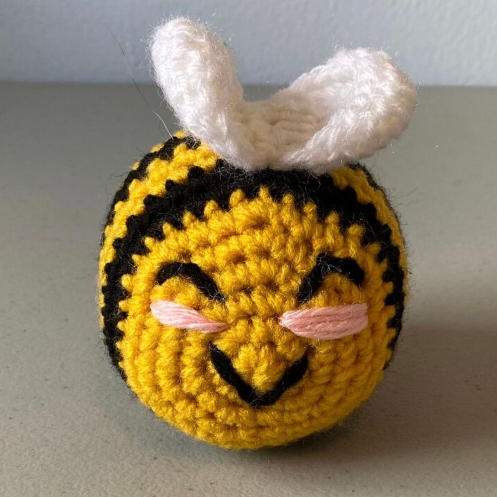 Sunflower Yellow Bee Plushie