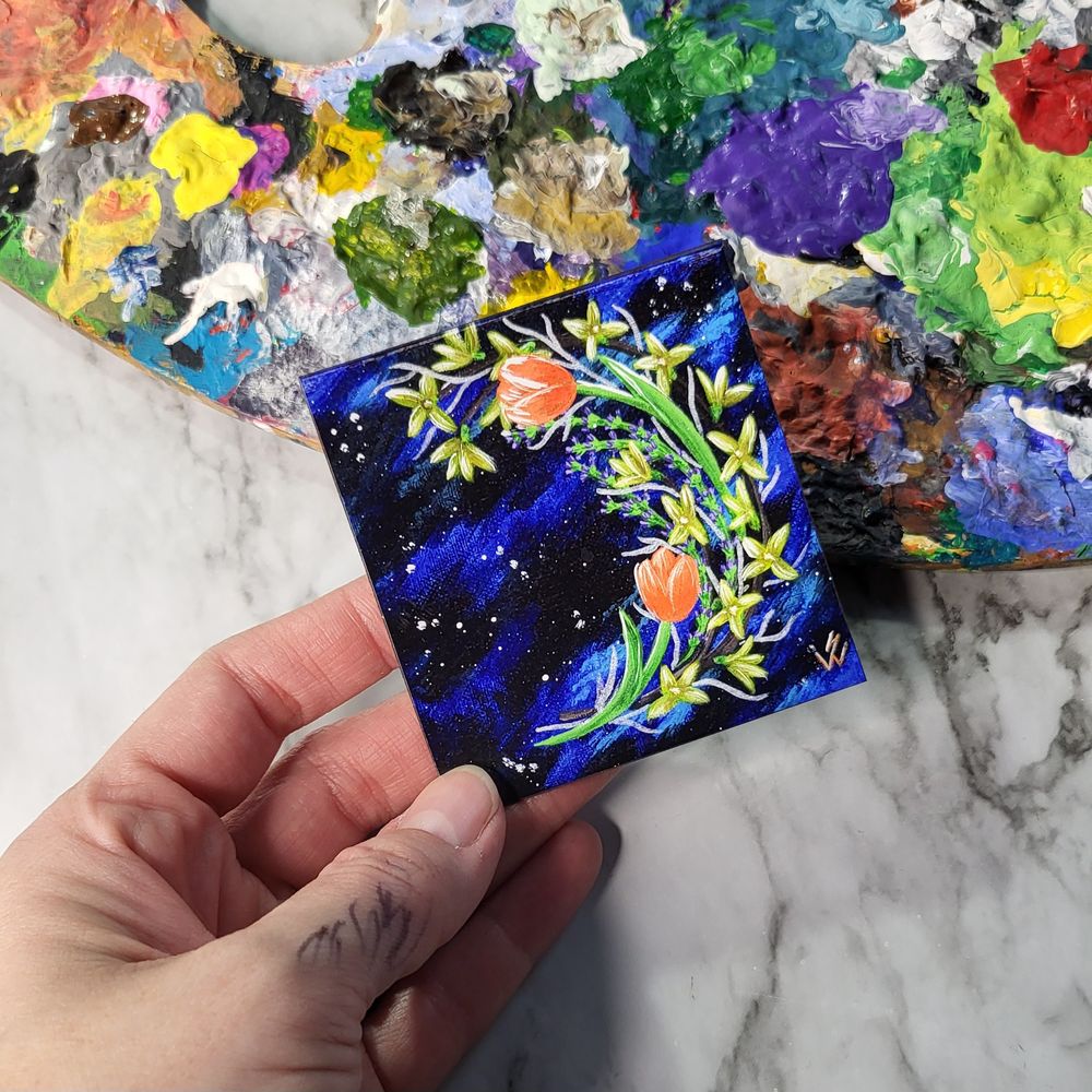 Floral Moon Magnets