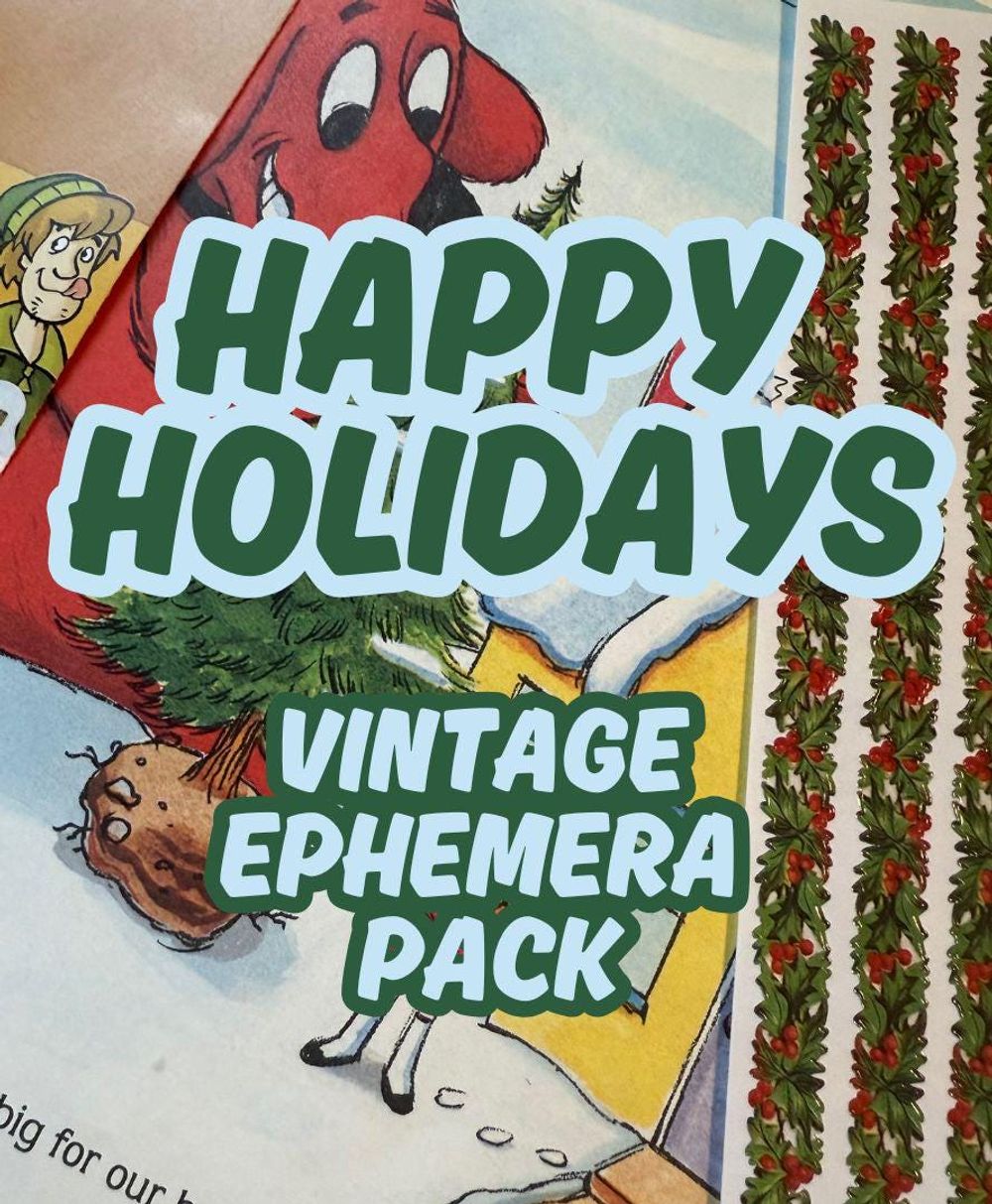 Vintage Happy Holidays Ephemera Pack: 1900s-Y2K Vintage Paper