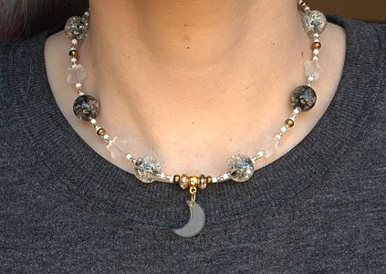 Frosted Moon Necklace