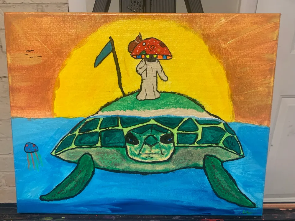 Cordy Upon His Turtle