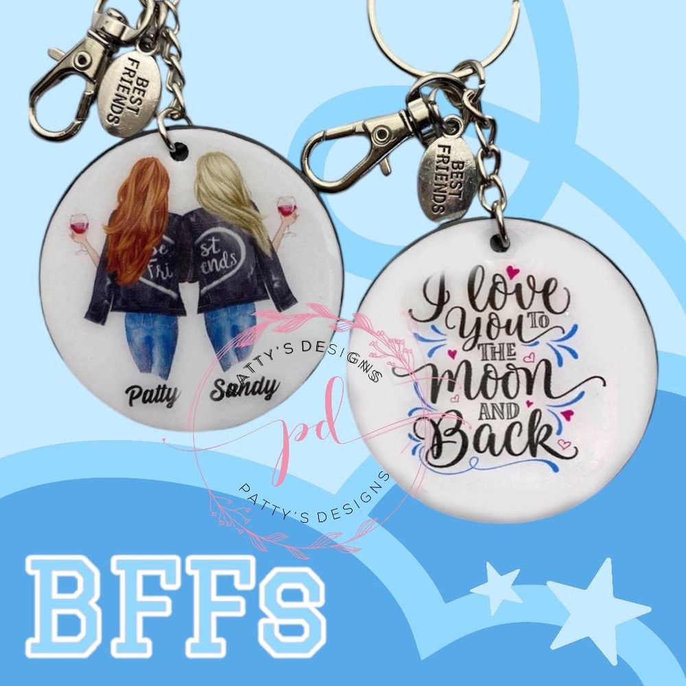 Best Friends Keychain, BFF Keychain, Friends Keychain, Best ...