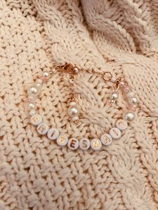 The Blushing Bridesmaid Pearl Friendship Bracelet
