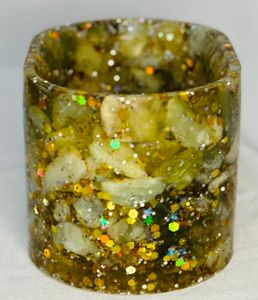 Jade stone gold glitter 