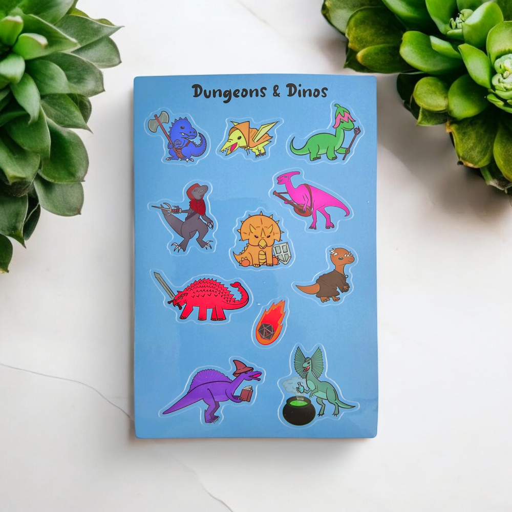 Dungeon & Dino Sticker Sheet