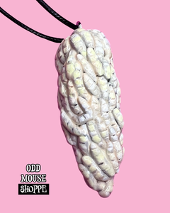 An up close look at sculpted necklace