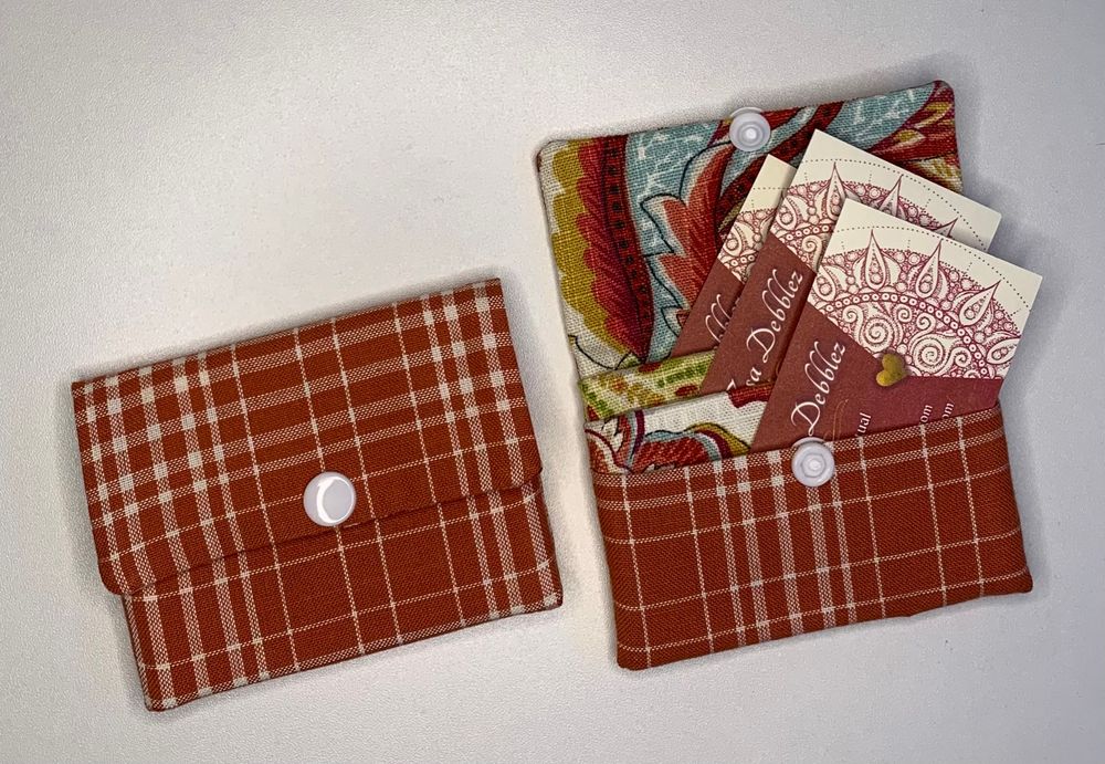 Orange Plaid Pattern Wallet