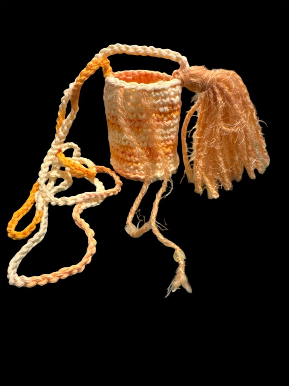 Crocheted Medicine Bag / Pouch - Sunny