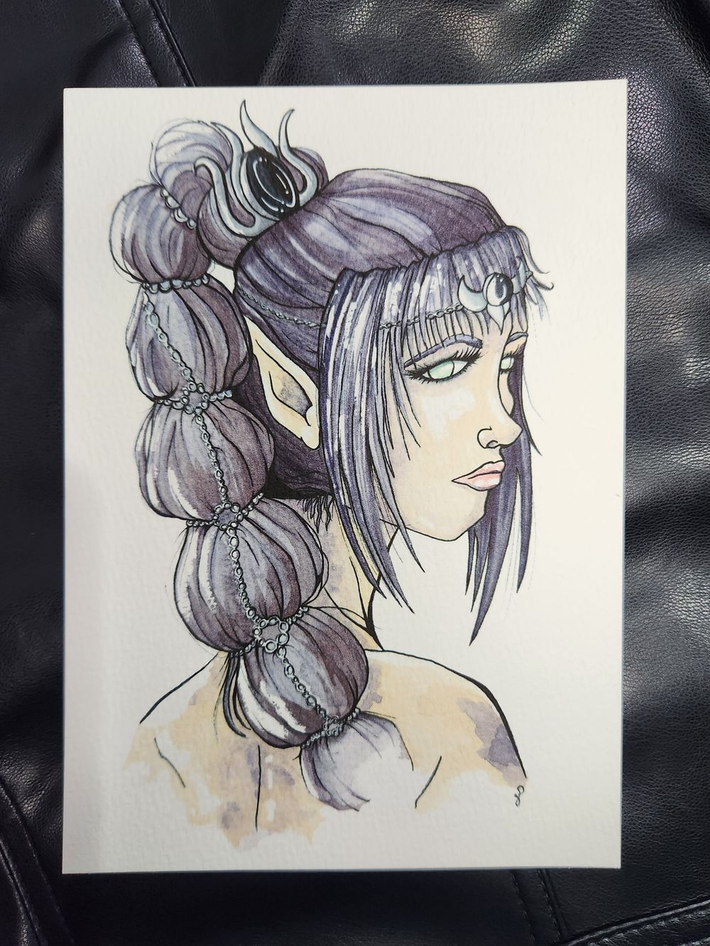 Shadowheart watercolor print - 5x7
