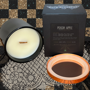 Poison Apple Wooden Wick Candle by Gory Dreadful Candle Co