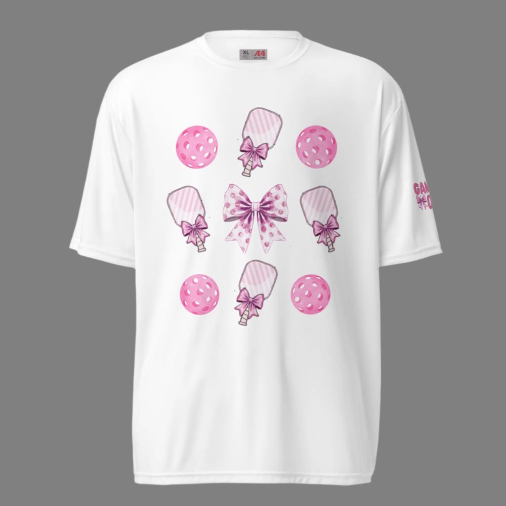 Pink Bows & Pickleballs Performance Shirt