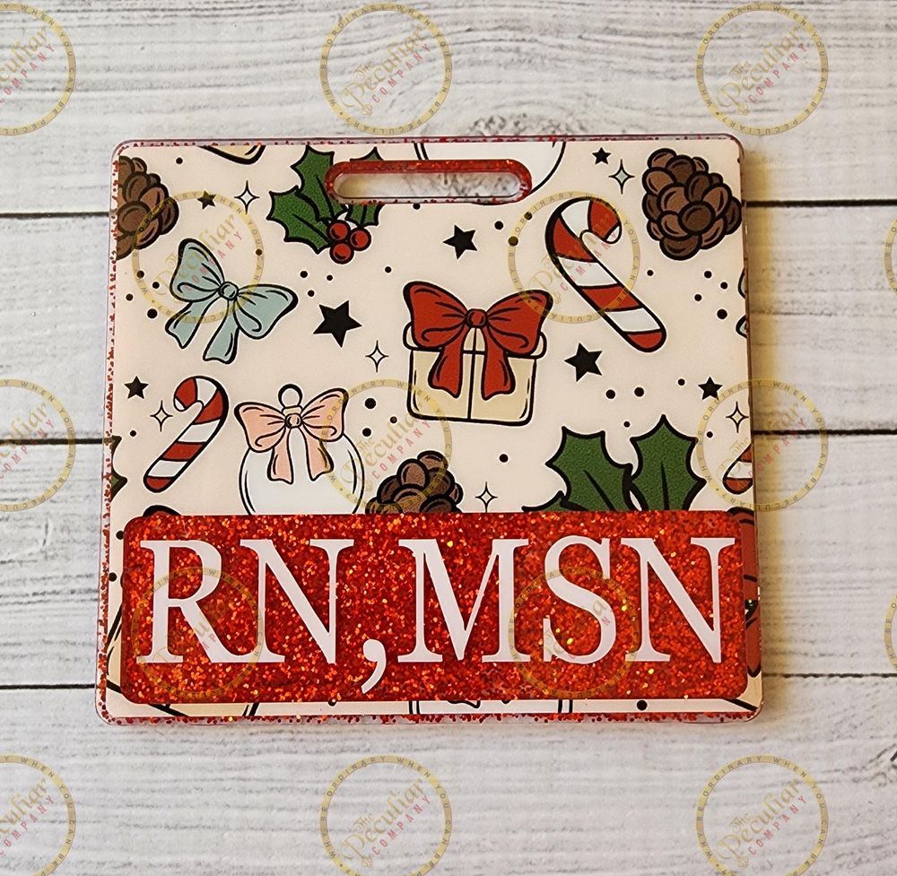 Presents Christmas Badge Buddy, Badge backer, Nurse badge bu...