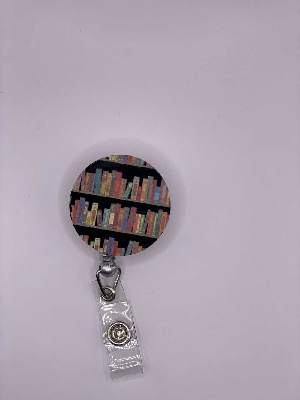 Book Lover/Library Badge Reel Laser Cut Design