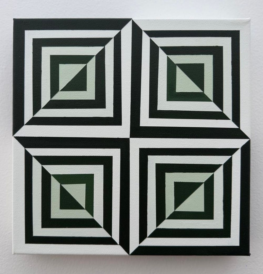 Green Illusion Mini Painting