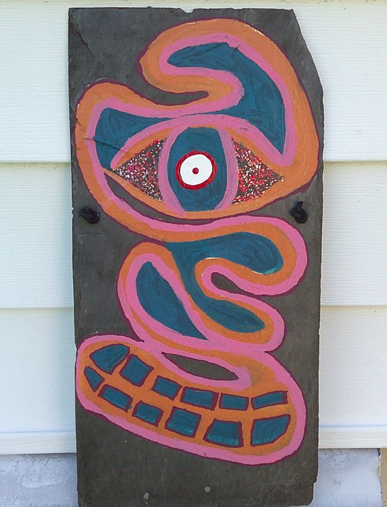 "Monster Of Protection" Original SLATE Painting