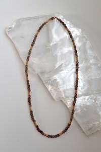 The Mira Necklace made with smoky quartz