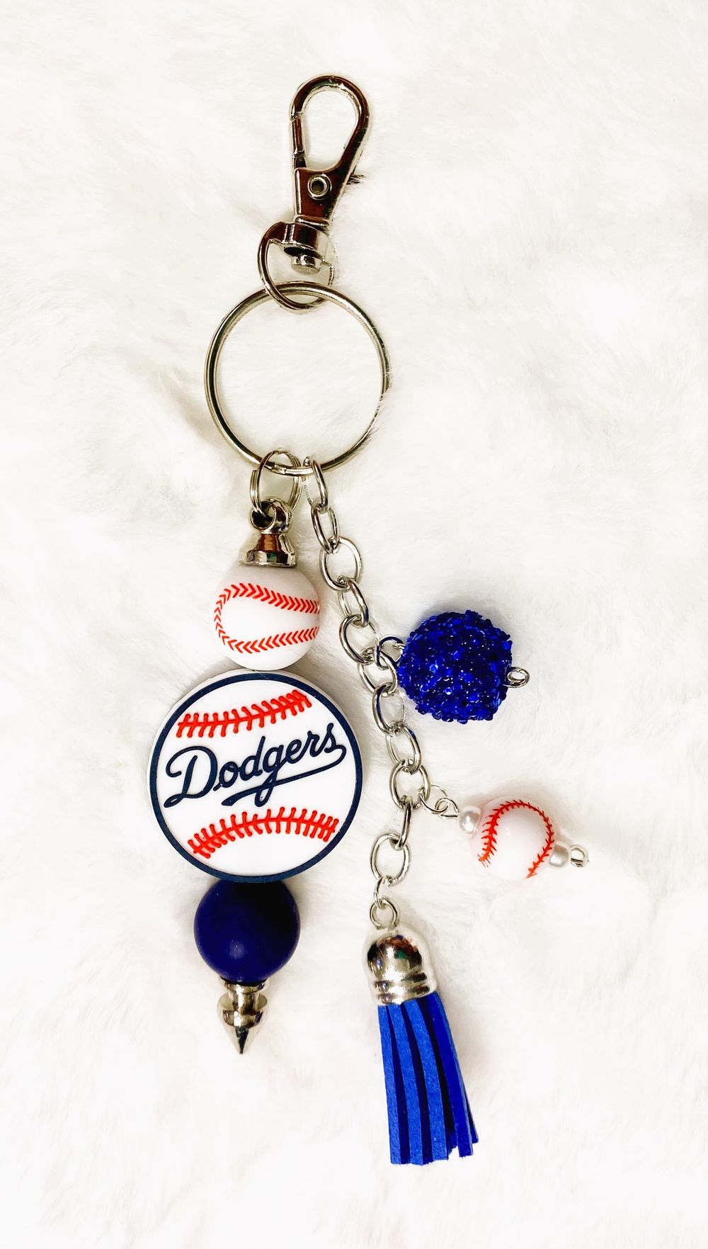 LA Baseball team keychain/bag charm