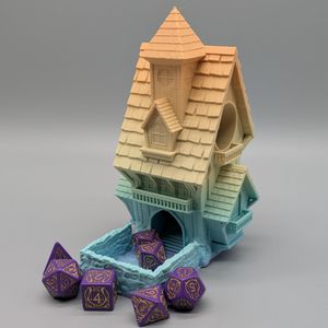 The dice are standard size.