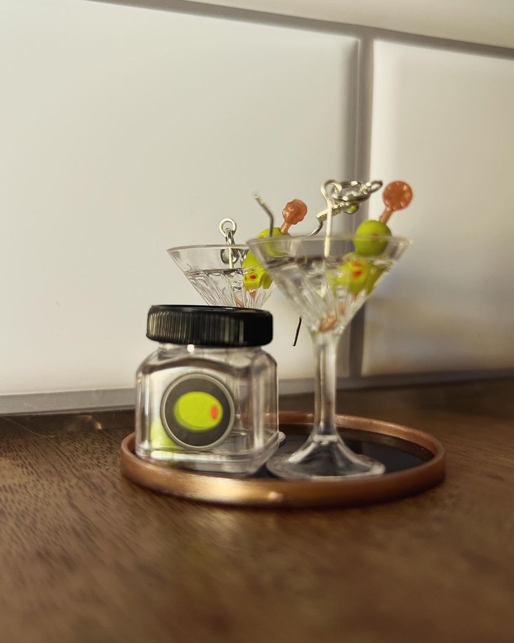 Adult Drink Earrings Martini