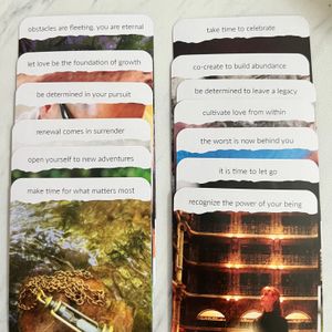 Each card has its meaning & inspiration, no need for a guidebook