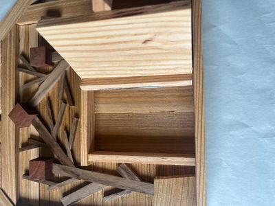 Swinging door secures stash spot. 